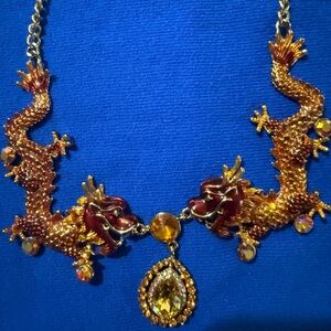 Dragons Butler And Wilson extraordinary double dragon necklace lovely statement